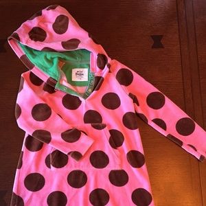 MIni Boden girls swim coverup velour size 5-6Y